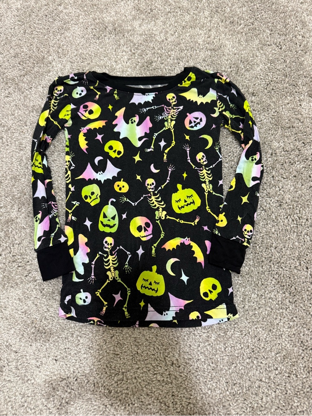 Little Sleepies Long Sleeve PJ Top in Glowing Ghouls